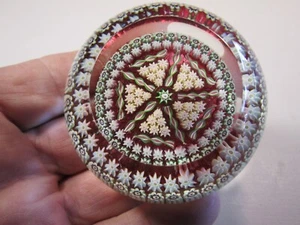 PERTHSHIRE Spiral Millefiori Twist Cane Cartwheel Paperweight - Picture 1 of 8