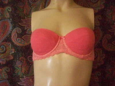 Vintage Triumph Coral Padded Strapless Bra Lingerie 32A A80 - Image 1 of 4