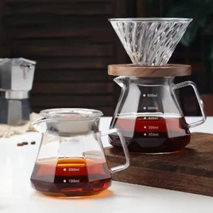 600ml Pour Over Coffee Maker Glass Carafe Coffee Percolator Moka Pot Hot Sale UK - Picture 1 of 10