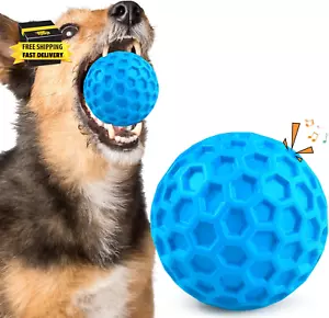 Squeaky Dog Toys for Aggressive Chewers, Indestructible Dog Balls for Aggressive - Picture 1 of 8