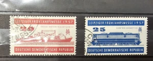 DDR, Briefmarken, Leipziger Frühjahrsmesse 1957, Mi. Nr. 559, 560 Sonderstempel - Bild 1 von 1