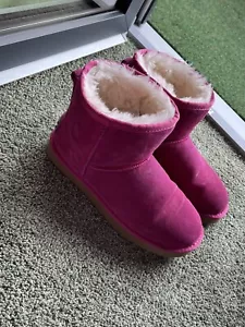 Oog Wildleder Stiefeletten Pink Gr.40 Lammfell - Bild 1 von 4