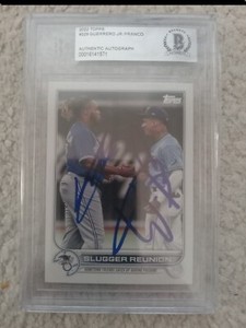 Vladimir Guerrero Jr Wander Franco Signed 2022 Topps BGS BAS DUAL AUTO!!!
