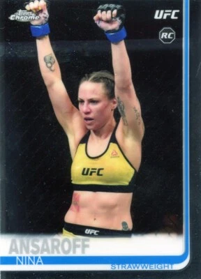 2019 Topps UFC Chrome NO. 97 Nina Ansaroff - Strawweight - Image 1 of 2