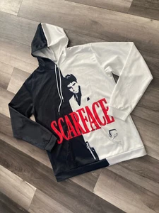 New Scarface Hoodie Black White Double Sided Sweatshirt Black White Size 2XL ,XL - Picture 1 of 23