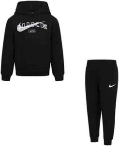 NIKE Boys Hoodie Sweatshirt & Joggers Sweat Pants 2 Pc Fleece Set Size 5-6 yrs - Picture 1 of 7