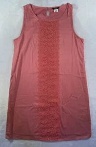 J Crew Kleid Damen klein rosa Etuikleid Häkelspitze ärmellos Mini Tunika Freizeit - Bild 1 von 20