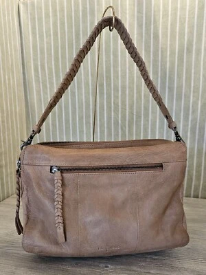 Bolsa tiracolo de couro DAY&MOOD leve Mocca Kena grande nova sem etiquetas $198 varejo - Imagem 1 de 4