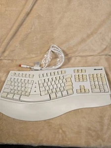 Vintage Microsoft 58221 Ergonomic PS/2 First Generation Natural Keyboard - Picture 1 of 7