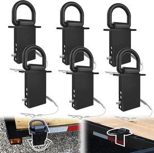 Pfahl Tasche D Ringe 6 Stück 18000 Pfund Schwerlast D-Ring Zurrgurte für Utility Trail - Bild 1 von 7