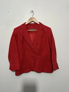 Per Una red 100% linen casual smart blazer, Size 12 - Picture 1 of 7