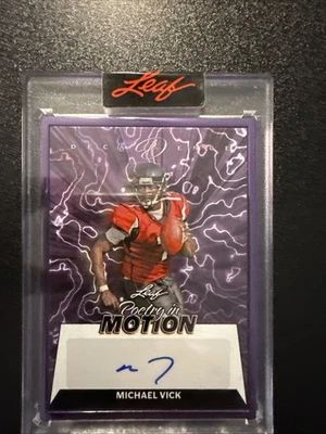 2024 Leaf Metal Michael Vick 3/5 Purple Auto Autograph - Image 1 of 2