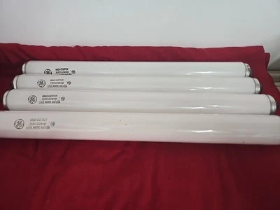 (4-Pack) GE F18T12/CW/HO Fluorescent 30W Lamp Light Bulb Cool White 16" USA Made - Image 1 of 4