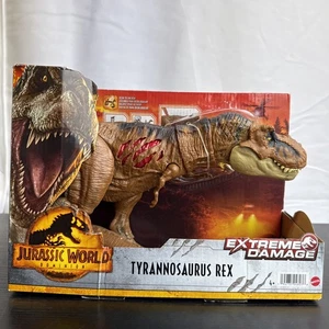 Figura de dinosaurio de batalla daño extremo Tyrannosaurus Rex Jurassic World Dominion - Imagen 1 de 10