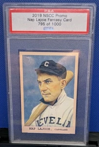 2019 NSCC Promo Nap Lajoie Fantasy Card 795 of 1000 PSA Authenicated - Bild 1 von 2