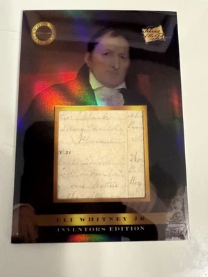 ELI WHITNEY JR Pieces of the Past Inventors Edition Relic 2025 #542 - image 1 of 2