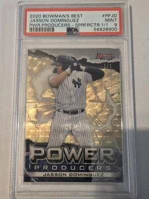 PSA 9  2020 Bowman's Best Power Producers Jasson Dominguez SUPERFRACTOR 1/1 - Image 1 of 2