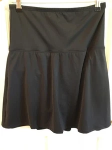 Women's Swim Skirt W/ briefs SZ 12P PETITE 12 UPF 50 NIB BLACK LANDS' END - Picture 1 of 9