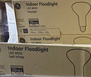 GE Indoor Floodlight LED BR30 Soft White 650 Lumens, Case Of 20 Contractor Pack - Picture 1 of 1