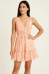 Japna Women’s Floral Tiered Mini Dress Size S NWOT - Picture 1 of 6