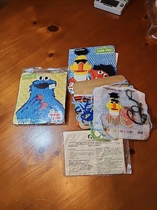 Friends Sesamstraße Keks Monster & Bert & Ernie Needlecraft Kit 1977 Vintage - Bild 1 von 7