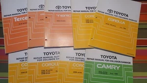 Toyota Collision Damage Repair Manuals Tercel Corolla Camry - Picture 1 of 10