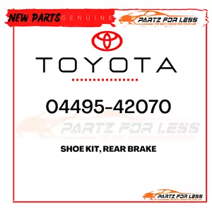 04495-42070 TOYOTA GENUINE SHOE KIT, REAR BRAKE 0449542070 NEW OEM - Picture 1 of 1