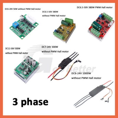 50W-1000W 6-50V 3 phase DC Brushless Motor Controller PWM Hall motor Control - Bild 1 von 4