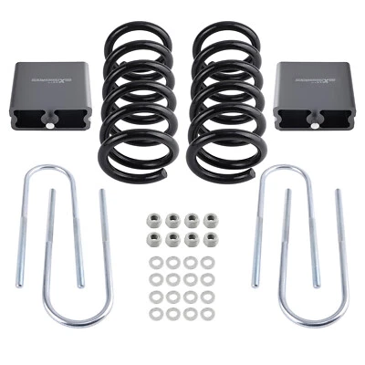 3" Front Lowering Springs 4" Rear Blocks Kit for Dodge Dakota Durango 1997-2004 - Image 1 of 4