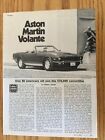 AM42 Article Aston Martin 1979 Aston Martin Volante July 1979 3 pages