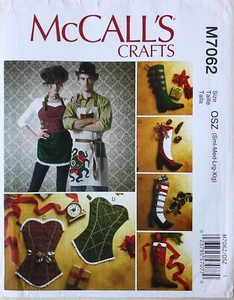 McCalls 7062 Mens Misses Aprons Boot Corset Stockings Pattern - Picture 1 of 1