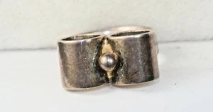 VTG UNSIGNED FINLAND STERLING SILVER RING SIZE 8 ADJUSTABLE - Picture 1 of 2