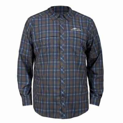 Grundens Hombres Puente Mosca Pesca Manga Larga Camisa Pizarra Resistente al Agua Adulto S Foto 1 de 2