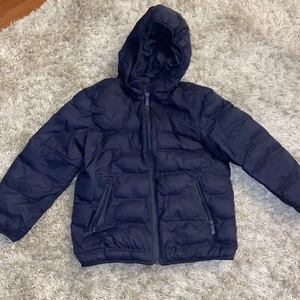 Zara Boys Kids Blue Hooded Puffer Jacket Size 8 - Picture 1 of 17
