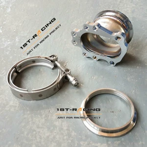 Nuevo T25 T28 GT25 GT28 a 3.0" banda V brida abrazadera turbo adaptador 8 pernos - Imagen 1 de 10