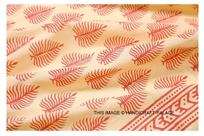 Handmade 25 Yards Wholesale Hand Block Print Indian Natural Pure Cotton Fabric - Image 1 of 3