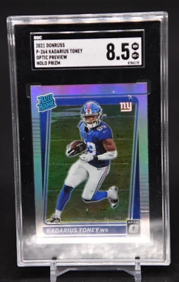 Kadarius Toney 2021 Optic Preview Rated Rookie RC Holo Prizm #P-264 SGC 8.5 - Image 1 of 2