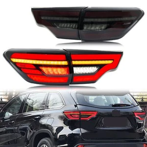 LED Sequential Tail Lights For Toyota Highlander 2015-2019 Rear Lamps Assembly - Foto 1 di 5
