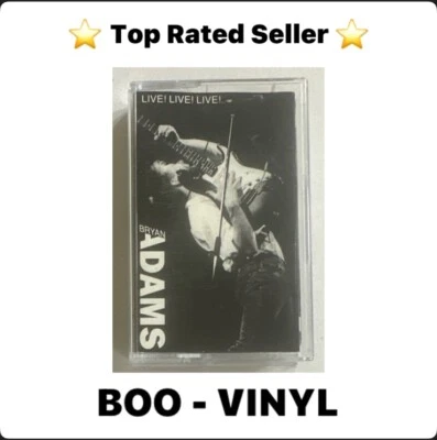 Bryan Adams, Live! Live! Live! Cassette Tape album A&M Records 1988 Ex / Ex - Image 1 of 4