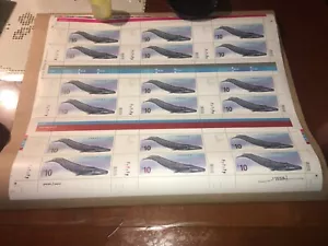 Canada # 2405i - 2010 $10 Blue Whale Uncut Press Sheets # 909 / 1000 - SIGNED - - Picture 1 of 22