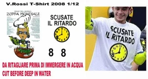 1/12 Decals per Rossi Figure2008 SCUSATE IL RITARDO TBD32 - Imagen 1 de 1