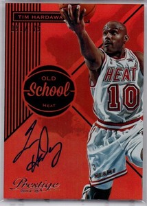 Tim Hardaway 2014-15 Panini Prestige Premium Old school Autograph Auto /149