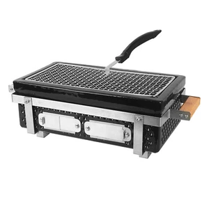 Ceramic Charcoal Barbecue Grill Portable Tabletop Grill Outdoor Camping Garden - Picture 1 of 9