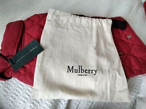 Mulberry designer scarlet red Techno quilted dog coat. Size 40