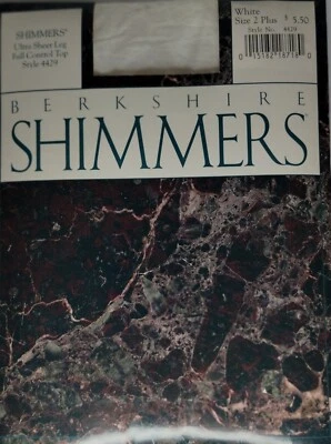 Pantimedias Berkshire Shimmers blancas talla 2 Plus parte superior de control transparente  Foto 1 de 4