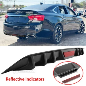 Matte Black Fins Rear Diffuser Bumper Spoiler Lip For Chevrolet Impala LT LS LTZ - Bild 1 von 12