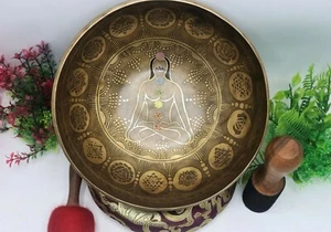 10 Zoll Tibetische Yogi Gesangsschale - Handgefertigte Schüssel - Yoga, Chakra Heilung & Balancing - Bild 1 von 5