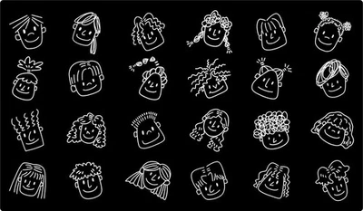 Alfombra de aula abstracta negra de 7'6''x13' para decoración de asientos de habitación infantil - Thi... Foto 1 de 4