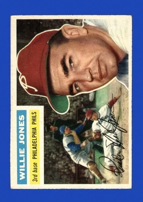 1956 Topps Set-Break #127 Willie Jones en muy buen estado-en muy buen estado *GMCARDS* Foto 1 de 2