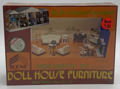 Irene Doll House Furniture Undecorated Kit Living Room - Image 1 of 2